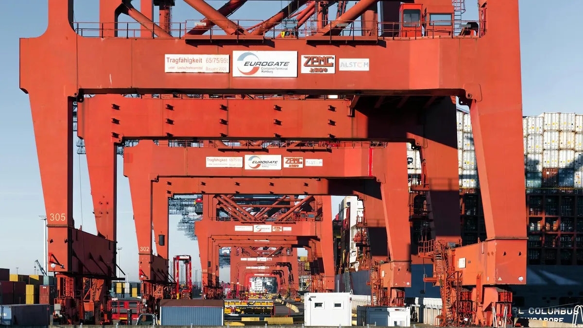 Container terminal at the Port of Rotterdam Maasvlakte