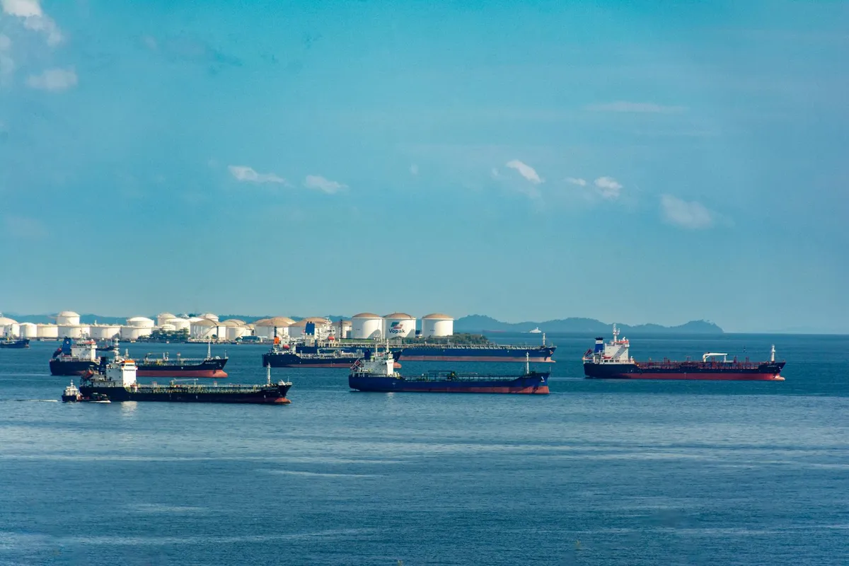A tanker at sea under the new emissions regime