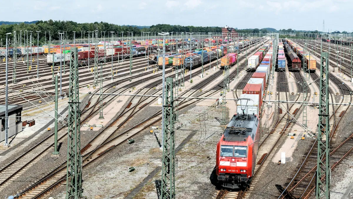 An inland container depot on the Northern European corridor